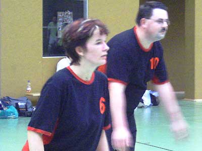 PSV Schwerin Abteilung VolleyballKerstin und Frank erwarten den Angriff